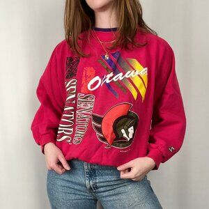 Vintage 90s Ottawa Senators NHL Hockey Sweatshirt Graphic Sens Oversized 1990s